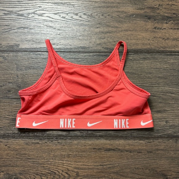 Nike Crimson Sports Bra with Logo Band - Picture 2 of 2